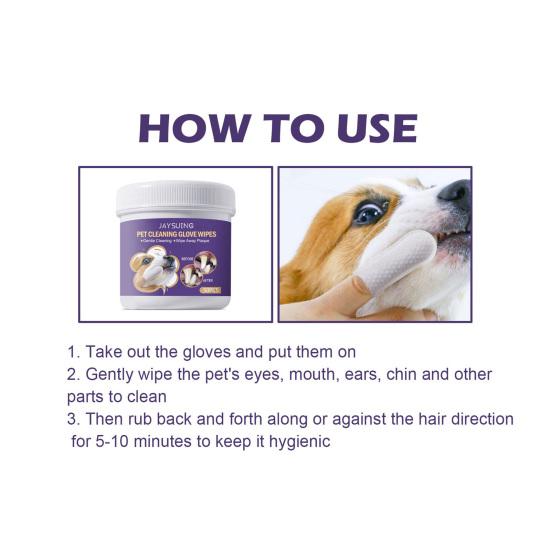 50Pcs/Set Pet Dental Wipes Non-Irritating Comfortable Pet Dog Cat Dental Finger Wipe Pet Supplies