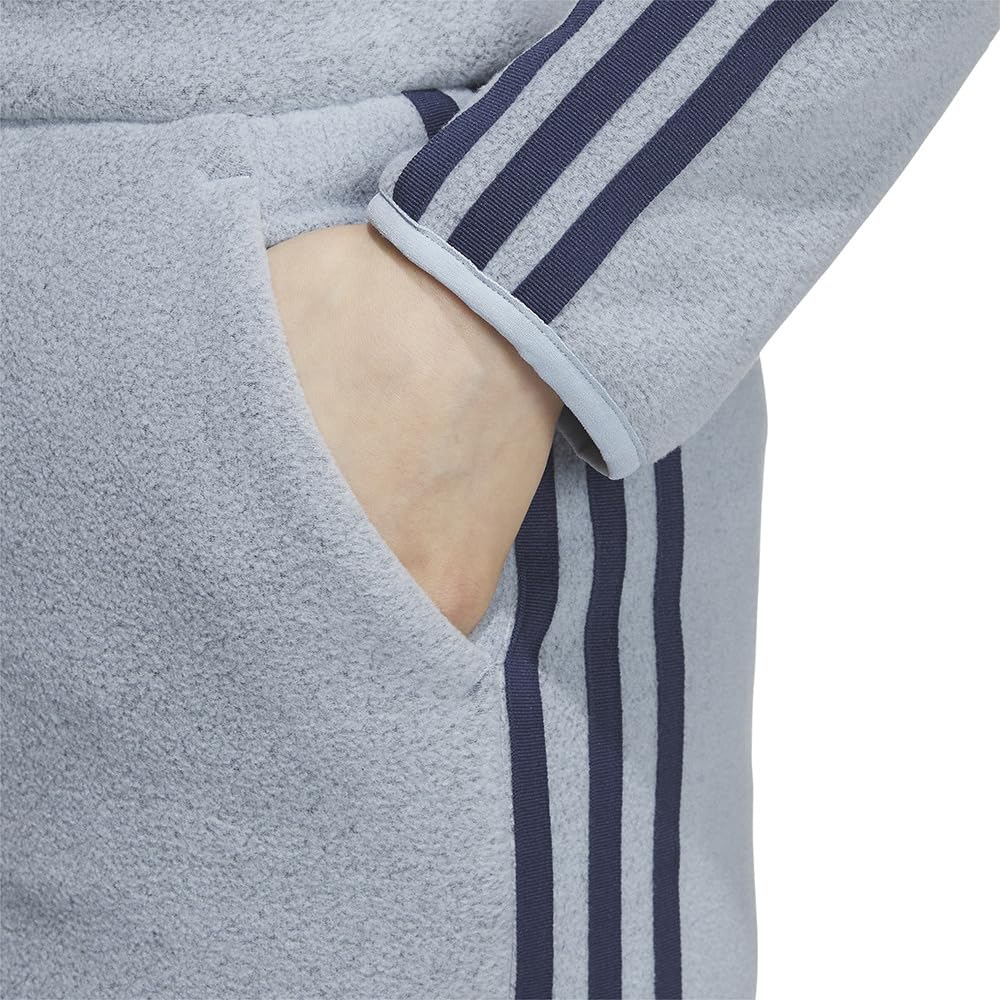 Three Stripes Fleece Wonder Set, Blue/Black, J/M