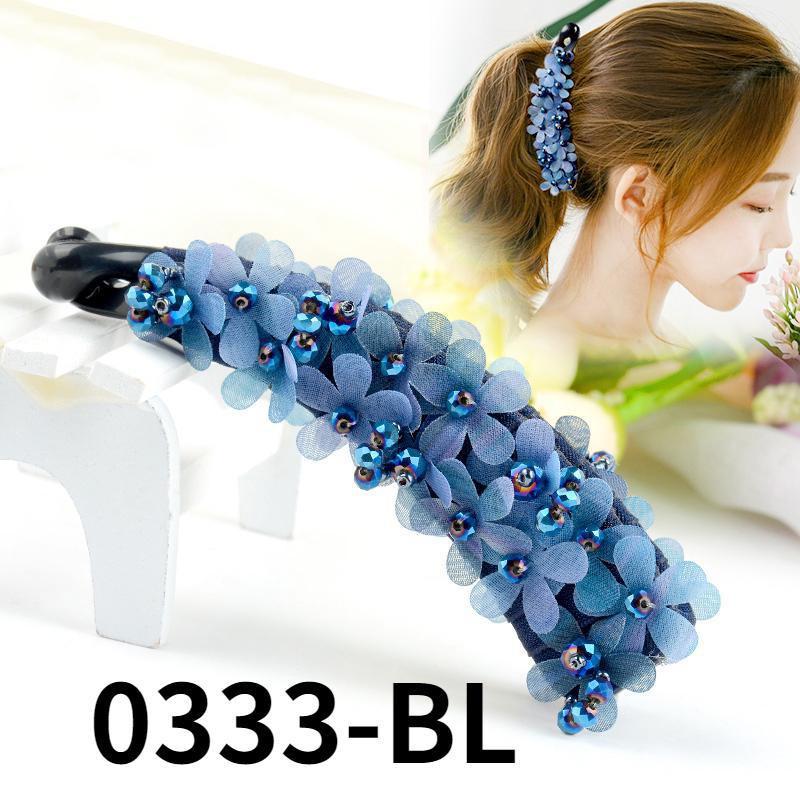 Новая заколка для волос из пряжи Juan с цветком, корейская заколка-банан, заколка для хвоста, закрученная заколка для волос, головной убор YSL