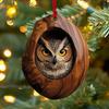 Christmas Raccoon Acrylic Pendant Owl Squirrel Bunny Bird  Acrylic Pendant Animal Christmas Ornament 2D Xmas Acrylic Pendant