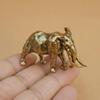Antique Minature Mammoth Figurines Tea Pet Table Ornament Decorations Solid Copper Animal Crafts Home Decor Living Room