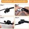 3/8 inch Plastic-Coated Bungee Shock Cord Hook, 30 PCs Plastic Coated Bungee Cord Hooks Spiral Bungee Hooks Wire Hooks End for Elastic Rope Strapping