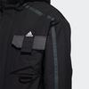 adidas Удобная теплая стеганая куртка с капюшоном, мужские куртки, черная GN7379