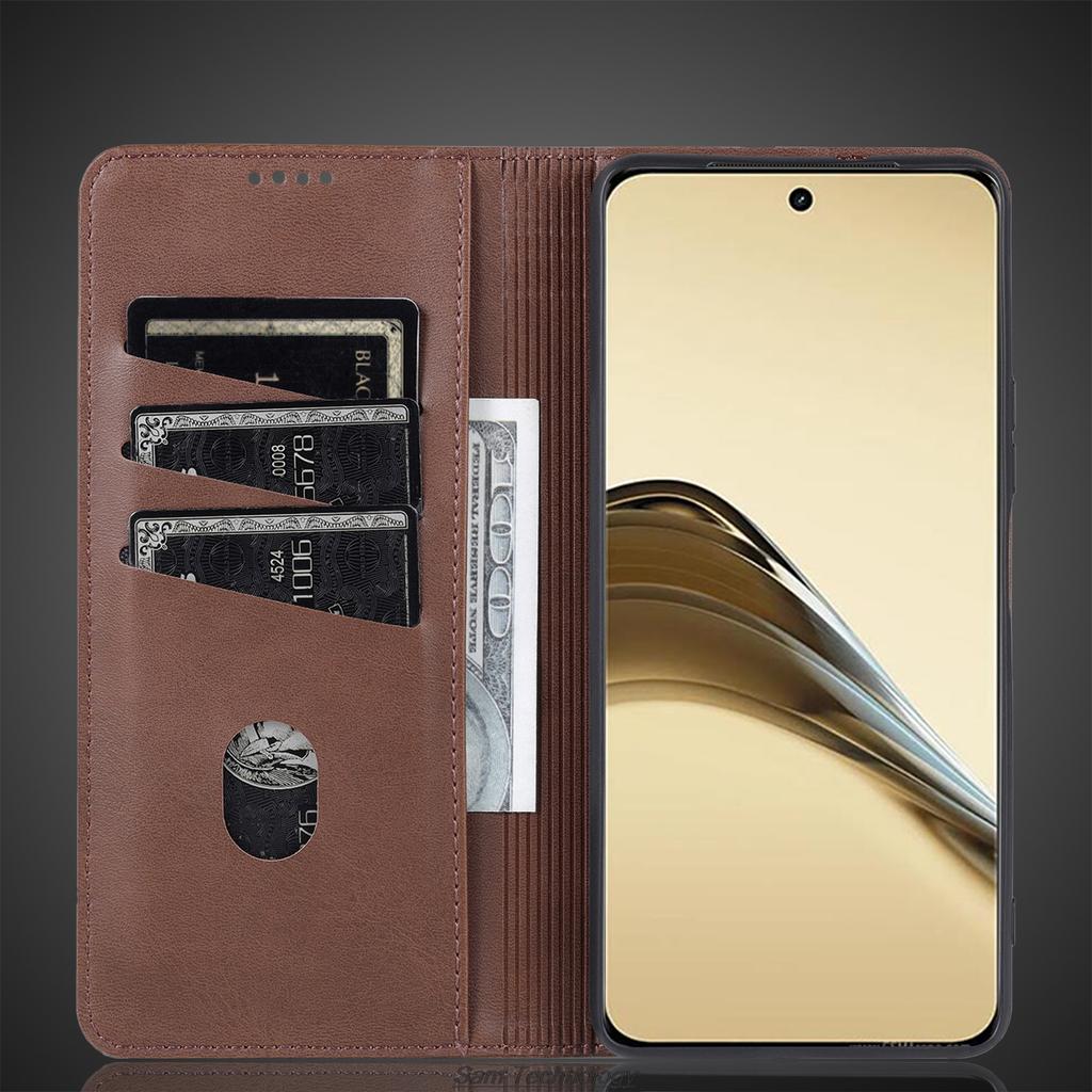 Роскошный магнитный адсорбционный кожаный чехол для OPPO Realme 13 Pro+ / Realme13 Pro plus Flip Cover Case Capa Fundas Coque