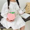Shaped Children Peach Shoulder Bag Simulation Pearl Chain Casual Bag Crossbody