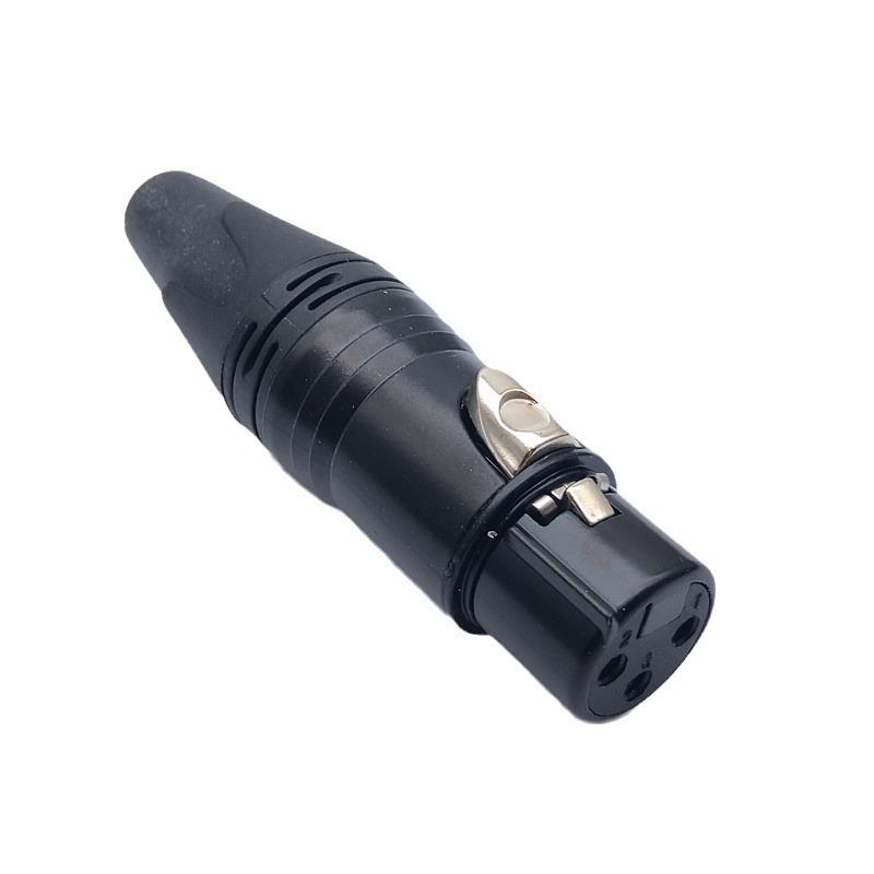 Черный медный XLR 3-контактный штекер (папа и мама) для сабвуфера