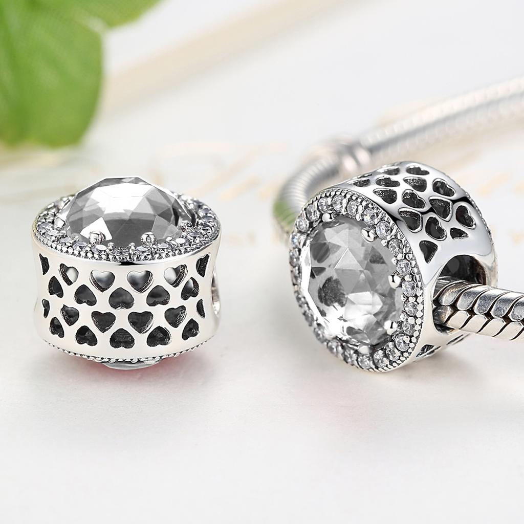 925 Sterling Silver Murano Glass Red Beads Blue Pink Purple Round Charm Plata De Ley 925 For Original Bracelet Jewelry