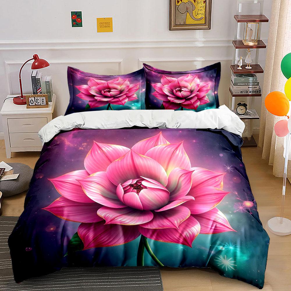 "Celestial Blossom Radiance" Bedding sets Duvet covers Pillowcases(1* Duvet Cover 2* Pillowcases without duvet insert)