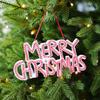 English Letter Merry Christmas Letter Pendant Plastic Xmas Tree Ornaments  Christmas Tree