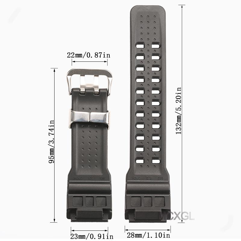 Запасной ремешок для часов из натуральной смолы, подходит для Casio G-Shock Master G Mudmaster GG-100 GWG-100 GSG-100, спортивный браслет