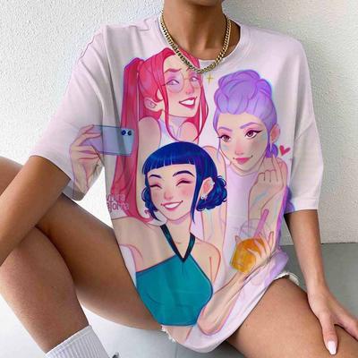 Y2k 90-е 2000-е горячо продаваемая модная футболка арт K-pop группа охота на ведьм футболка с принтом футболка с коротким рукавом одежда топ