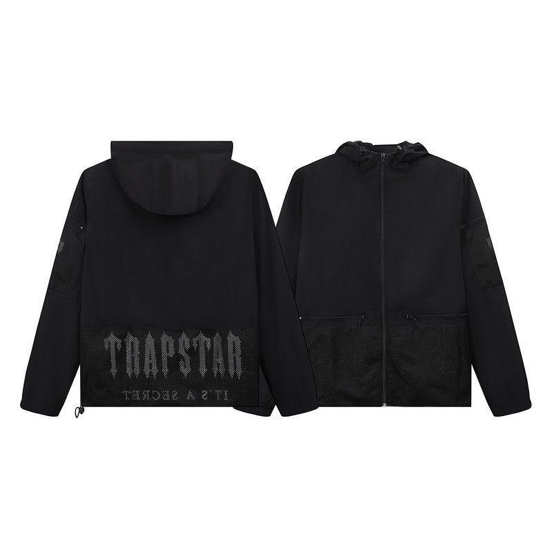 Спортивная куртка-ветровка Trapstar Mate с сеткой, легкая, с капюшоном, на молнии, унисекс, повседневная верхняя одежда