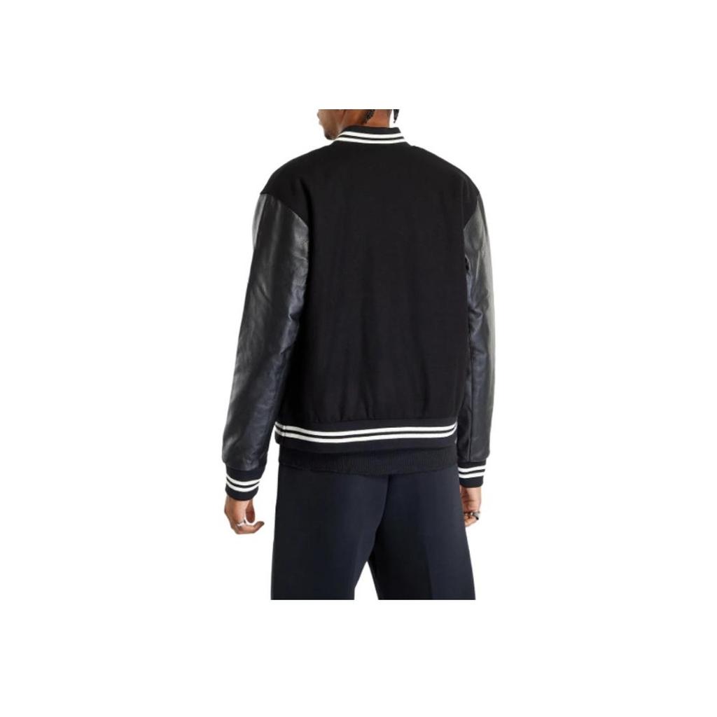 Nike Университетская куртка однобортная без воротника однотонная сшитая куртка с длинным рукавом унисекс куртка черная FD7845-010