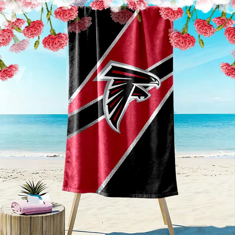 Atlanta Falcons Print Beach Towel, Large Soft Quick Dry Towel for Beach Camping Swimming