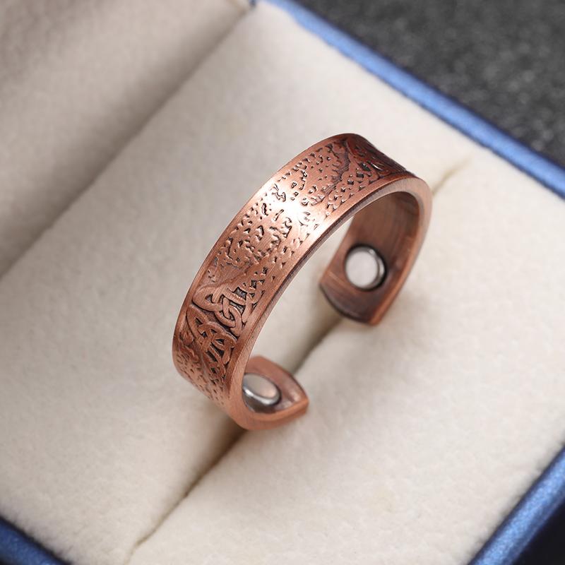 Ретро Волна Медное Магнитное Кольцо Креативное Открывающееся Ювелирные Аксессуары для Мужчин Женщин Мода Многофункциональное