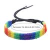 Classic Rainbow Braided String Bracelet Adjustable Bohemian Rope Woven Hand Chain  Women