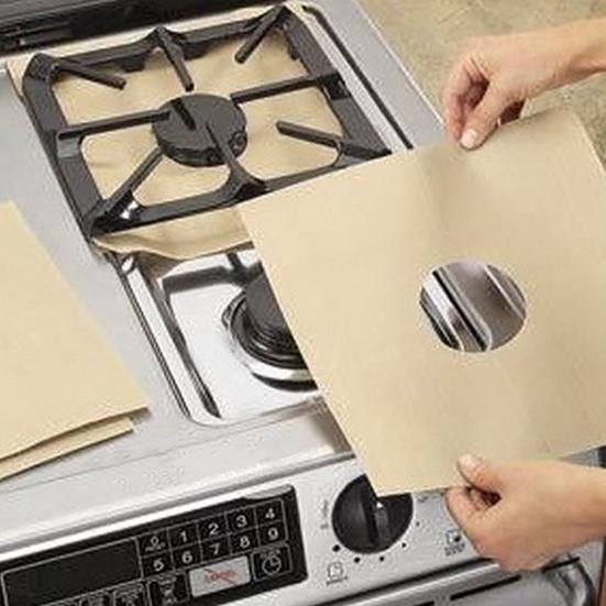 4 шт. Газовые коврики для высокой плиты, термостойкие защитные коврики для кухонной плиты