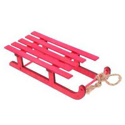 1 шт. Деревянные сани Декор Рождественские сани Украшение Винтажный Рустикальный Праздничный Подвесной Кулон Для Рождественской Елки Вечеринка Украшение