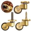 Brass Furniture Wheel Set Furniture Casters Gold Black Heavy Duty Casters Minimal Disruption Versatile Applications
