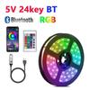 1-30 м Bluetooth USB светодиодная лента 5 В 5050 RGB Управление через приложение Пульт дистанционного управления Изменение цвета Гибкая лента Подсветка телевизора Декор комнаты