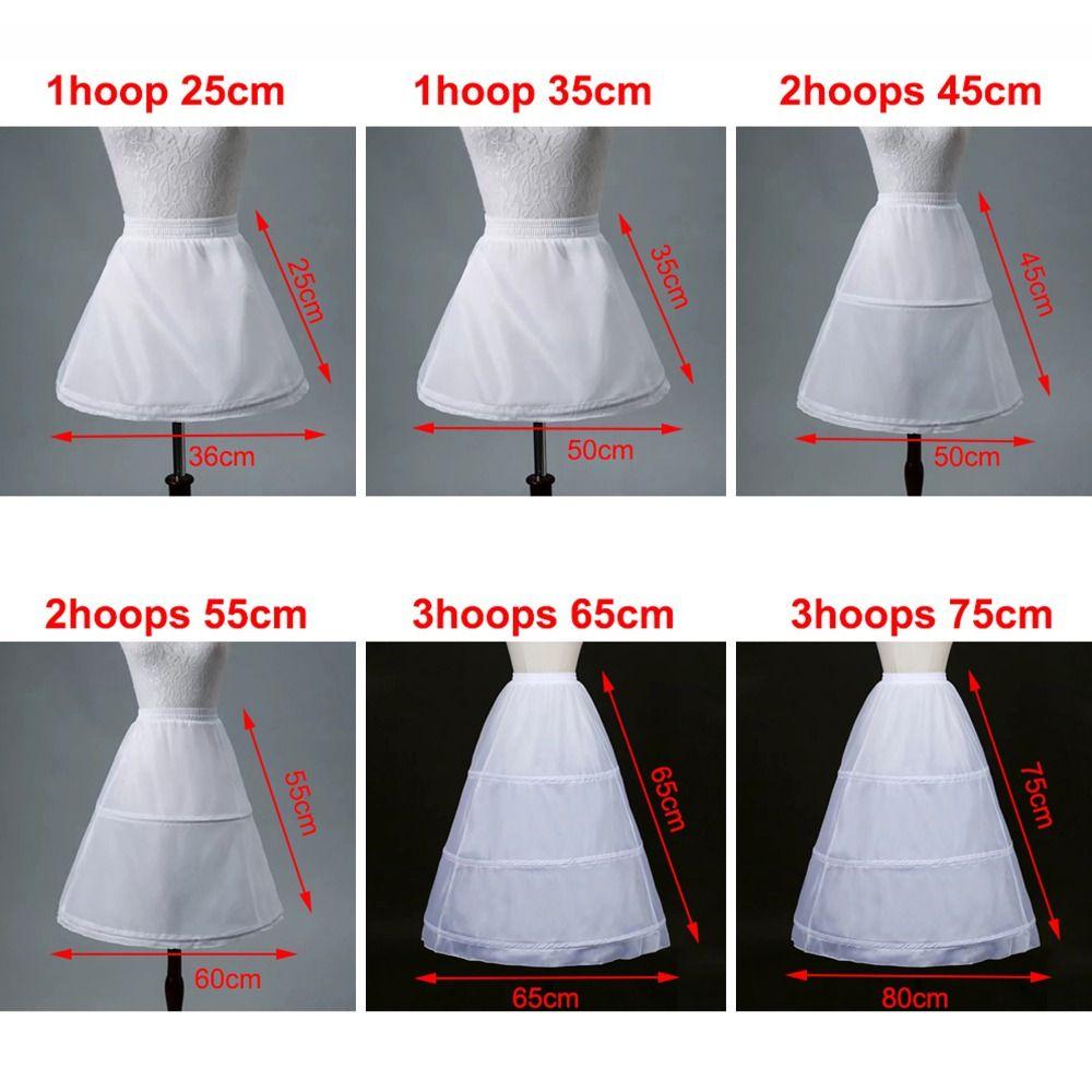 Новый белый подъюбник-кринолин для девочек 1/2/3 обруча короткий подъюбник подъюбники для бального платья детские