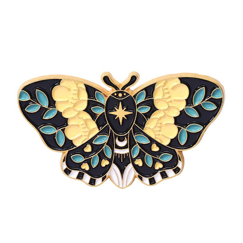 Cartoon Butterfly Collection Enamel Pins Colorful Butterfly Insect Moon Phases Moth Brooch Lapel Backpack Badge Jewelry Gifts