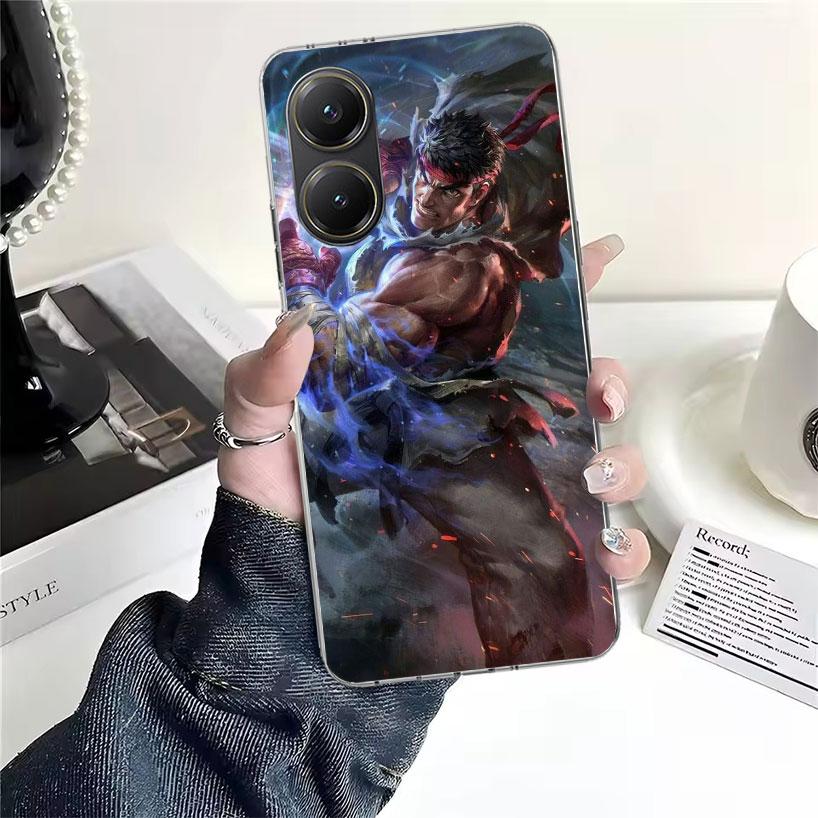 Игровой S-Street F-FighterS Мягкий чехол для телефона для Xiaomi Redmi 15C 15 13C 13 Poco X5 X6 X7 F7 Ultra M7 12C 12 10 10C 9C 9A 9T 9 Funda