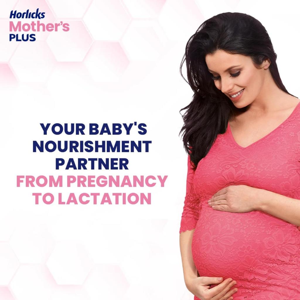 Horlicks Mother's Plus Kesar 400 G BIB 20 Sachets High Protein Pregnancy Lactation Nutrition DHA