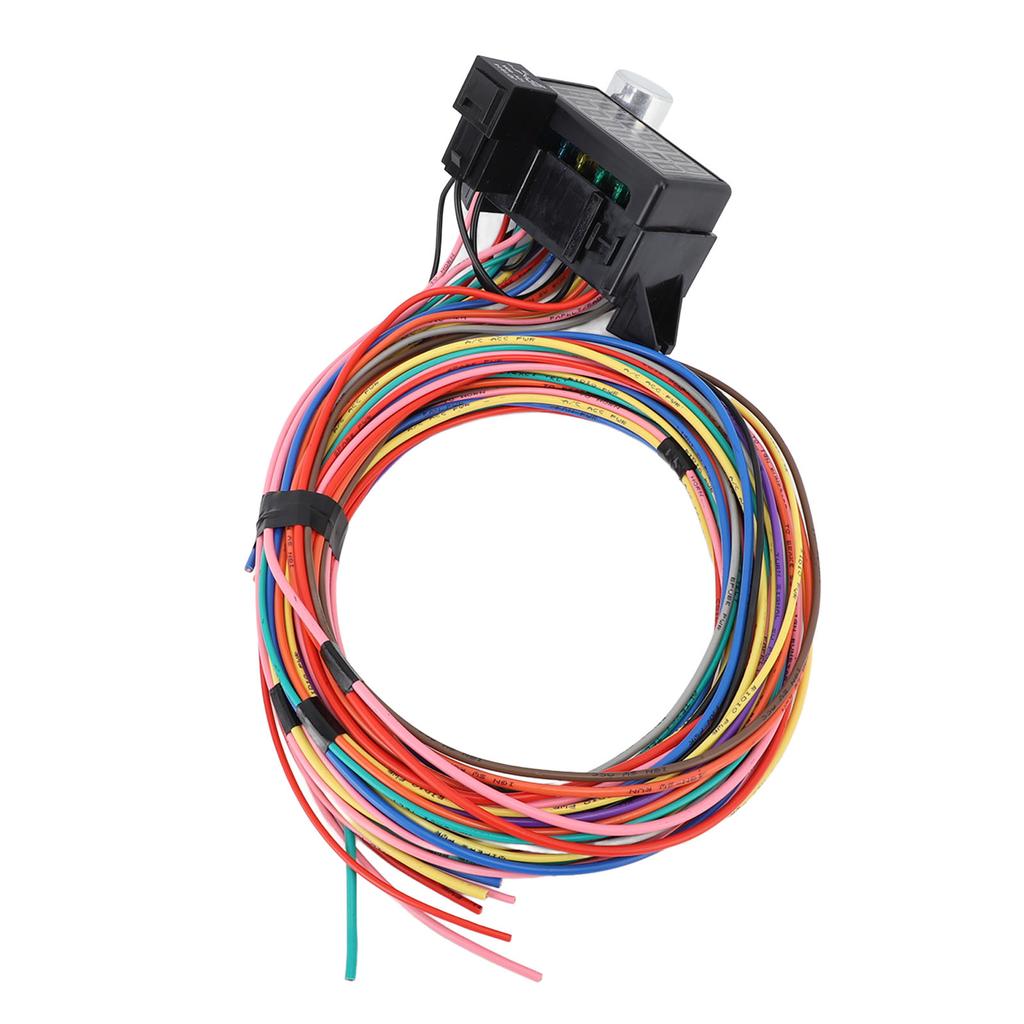 Комплект жгутов из 14 цепей с предохранителями, электрическая защита, стабильное соединение, безопасно для классических автомобилей