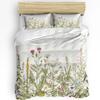 Plant Flower Hummingbirds Bedding Set 3pcs Boys Girls Duvet Cover Pillowcase Kids Adult Quilt Cover Double Bed Set Home Textile