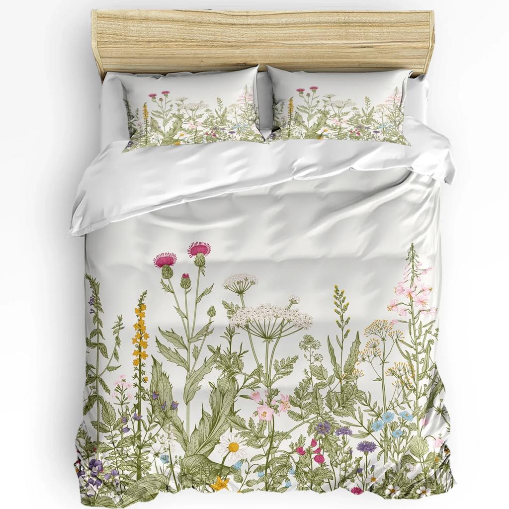 Plant Flower Hummingbirds Bedding Set 3pcs Boys Girls Duvet Cover Pillowcase Kids Adult Quilt Cover Double Bed Set Home Textile