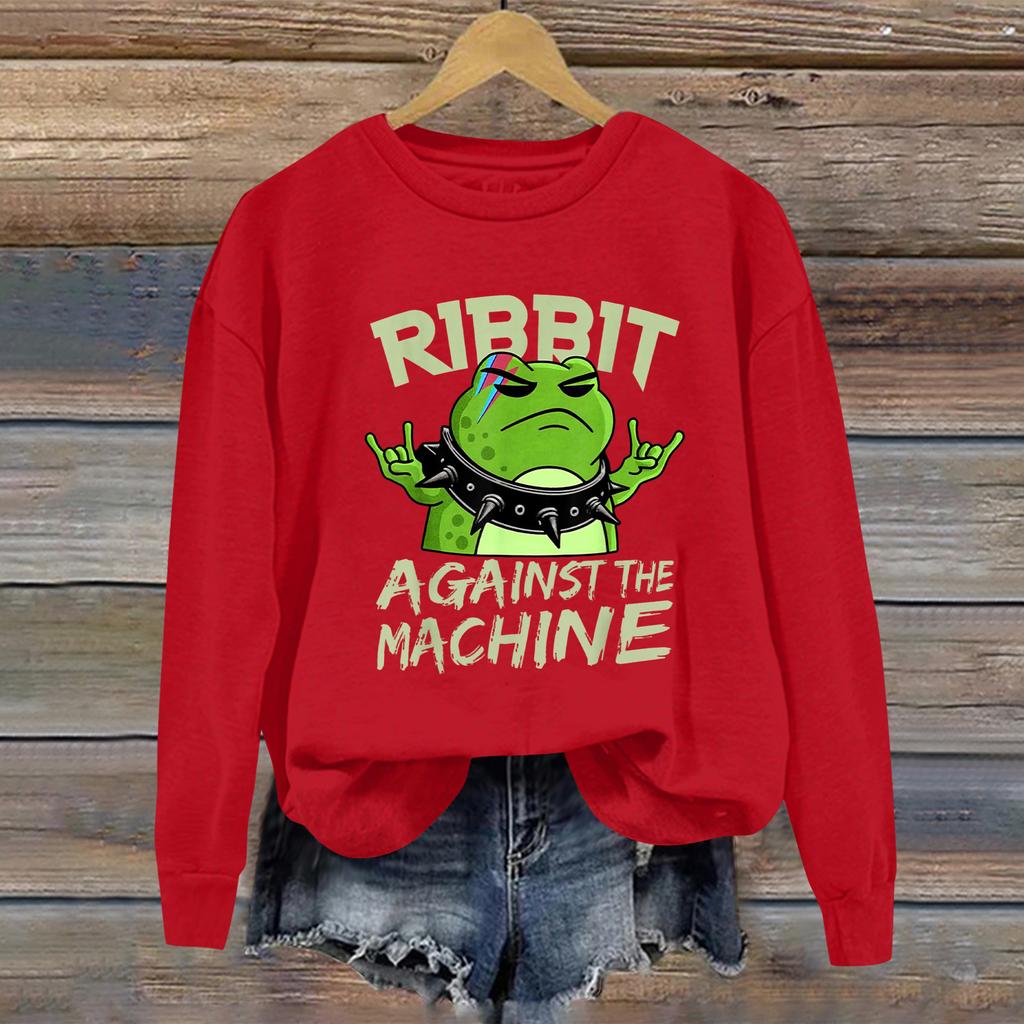 Women's Fashion Daily Versatile Casual Sweatshirts Long Sleeve Round Neck Top Sweatshirts