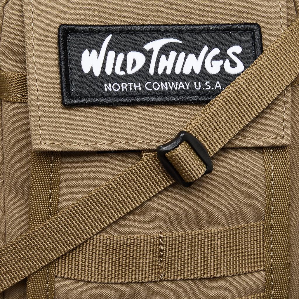 Сумка через плечо Wild Things с крючком для ключей и клапаном, военный бежевый, WT-380-3008 карман,