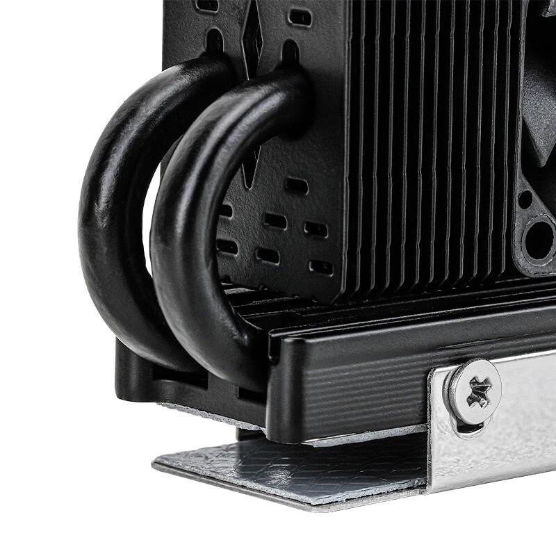 HR-10 2280 PRO Кулер для твердотельного накопителя с 4 тепловыми трубками для PCI-E5.0 M.2 SSD Охлаждающий радиатор с двойным 3010 4-контактным ШИМ-вентилятором