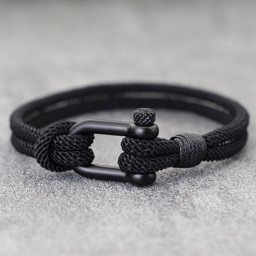 Fashion Mens Bracelet Grade A 4mm Thread Wrap Braclet Outdoor Survival Braslet Locomotive Cool Riding Hand Accessories Pulseria