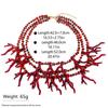 Handmade Multi-Layer Coral Beaded Necklace - Personalized Resin Clavicle Chain