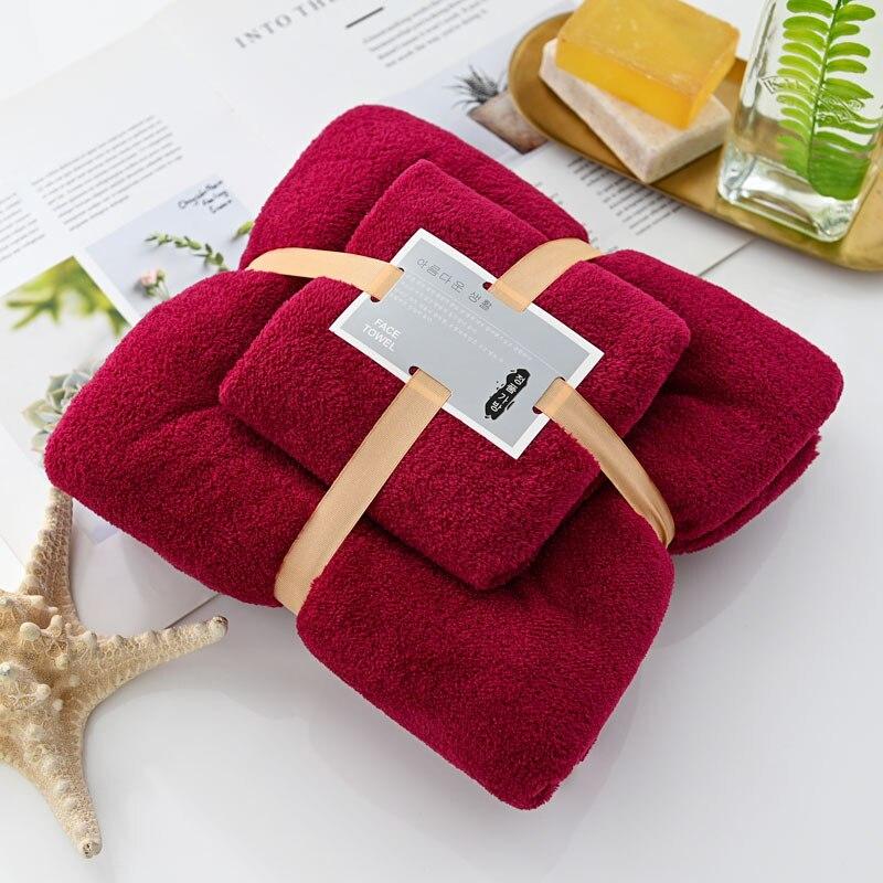 Набор коралловых бархатных полотенец, банное полотенце, домашнее большое размеры, водопоглощающее, быстросохнущее, пляжное, для плавания, аксессуары для ванной комнаты