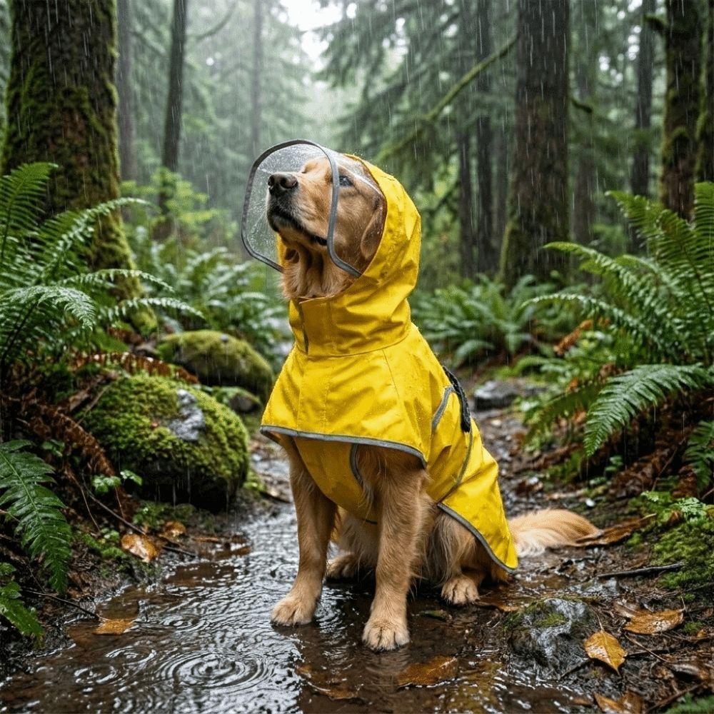Breathable Dog Rain Cloak Reflective Waterproof Pet Clothes Pet Waterproof Cloak Outdoor
