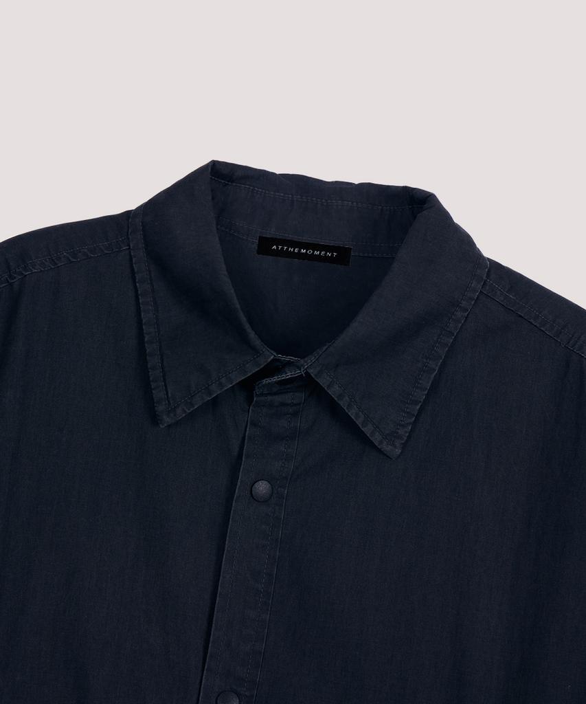 В НАСТОЯЩЕЕ ВРЕМЯ Куртка-рубашка с карманами, garment washed_Черный