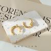 European and American simple zircon nail circle earrings, niche design sense metal earrings, personalized light luxury high-end sense earrings