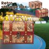 Pirate Treasure Chest Vintage Wood Storage Jewel Box Cosmetics Decorative Trunk Case Durable Organizer Gift Package Toy