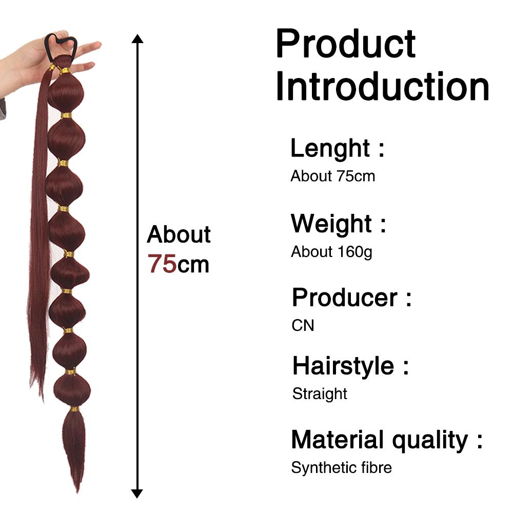 MISSQUEEN Синтетический пузырьковый хвост с эластичной завязкой, длинная обертка вокруг хвоста, наращивание фонариков, 75 см, темно-красный хвост для женщин, косплей