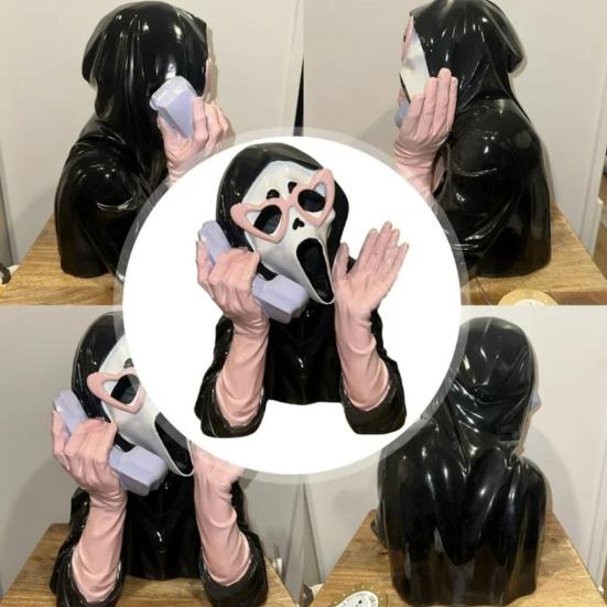 Кричащий призрак фигурка жуткая звонящая статуэтка призрака коллекционная хэллоуин центральная деталь