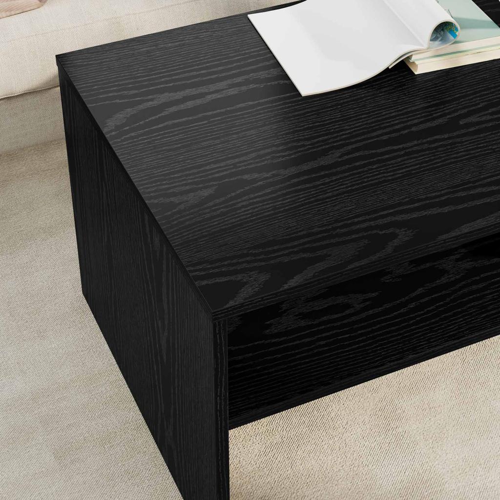 Coffee Table Black Oak Look 100 x 50 x 40 cm Engineered Wood