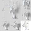 Elegant White Deer Head Wall Hook No Drill Required Strong Adhesive