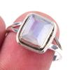Natural Rainbow Moonstone Gemstone Handmade 925 Solid Silver Ring Size 8 U3D57