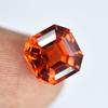 4.23 Ct Natural ORANGE Sapphire CERTIFIED Square Cut Gemstone Free Delivery