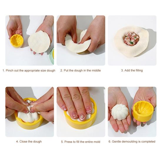 2 шт., кухонная машина для изготовления пельменей, кожа для пельменей и пресс-форма для пельменей, гаджеты 2-в-1, многофункциональная фаршированная булочка на пару, инструмент для изготовления DIY пирогов