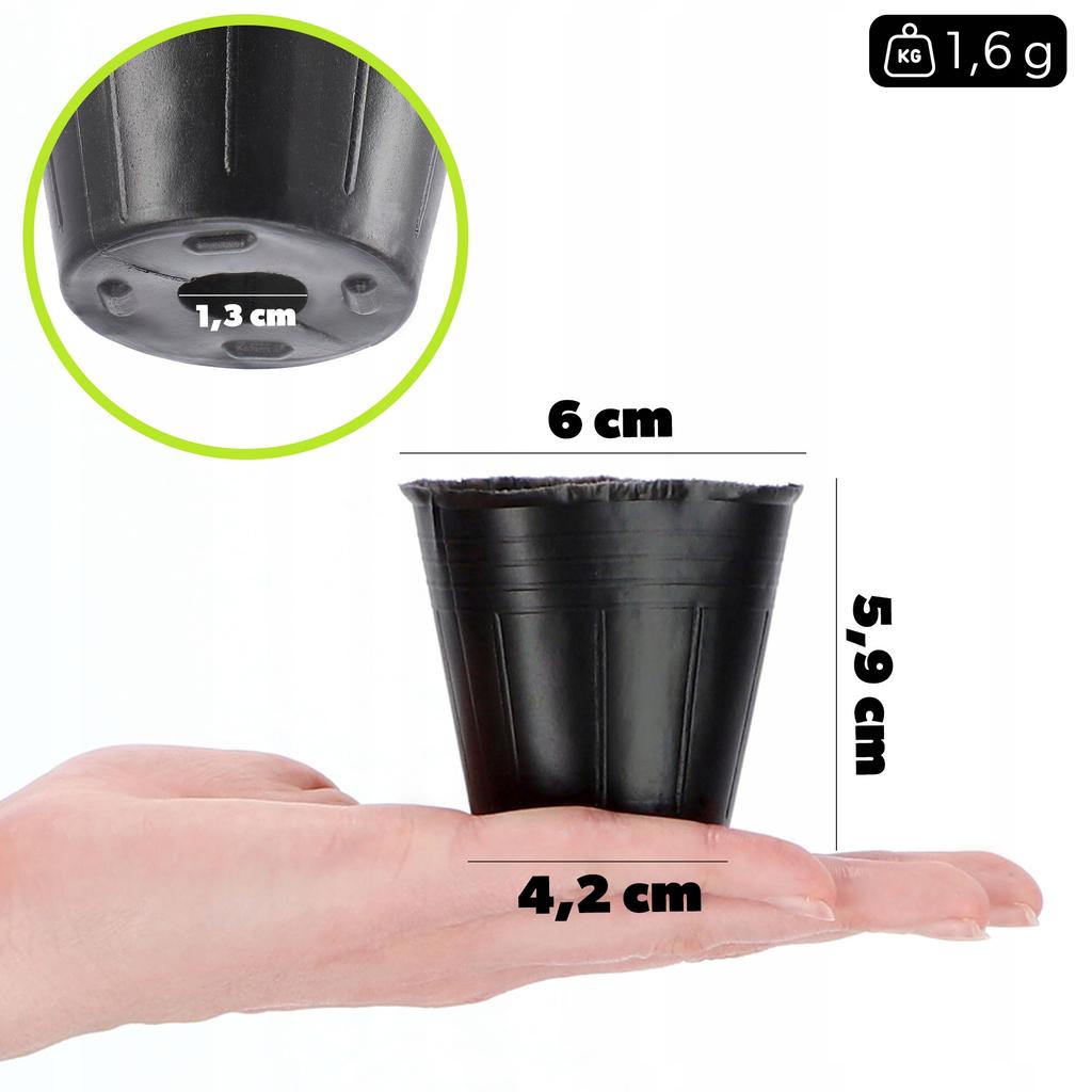 KADAX 100 производственных горшков диаметром 6 см для выращивания рассады