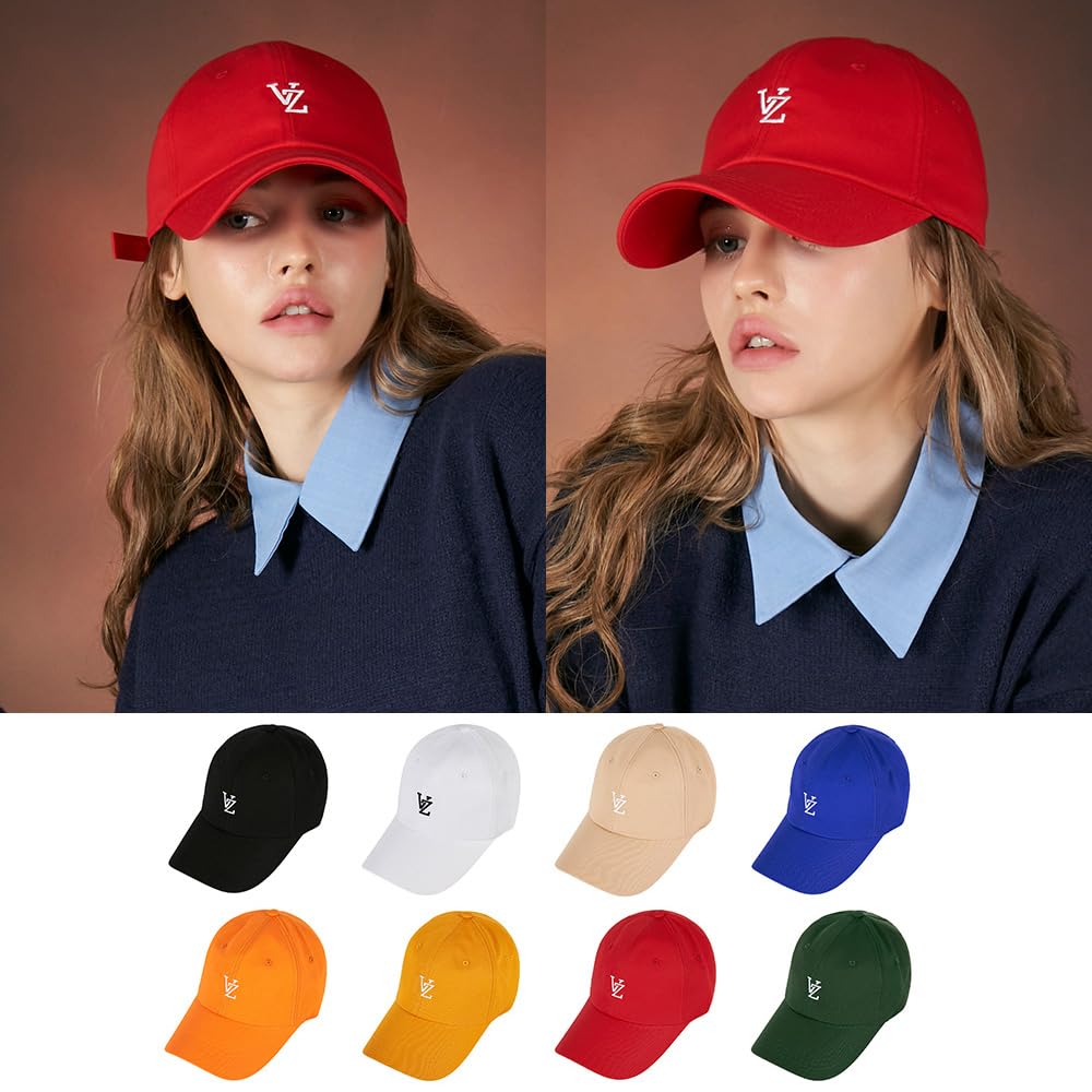 Мягкая бейсболка Bazaar Monogram с застежкой-молнией Мягкая бейсболка с застежкой-молнией Красный 8 цветов Кепка унисекс Корейский стиль Корейский бренд Корейская модная шляпа Защита от ультрафиолета УФ